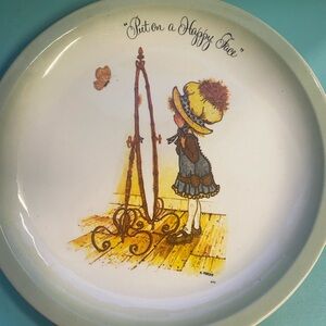 Put on a Happy Face Decorative Wall Plate - White/Yellow